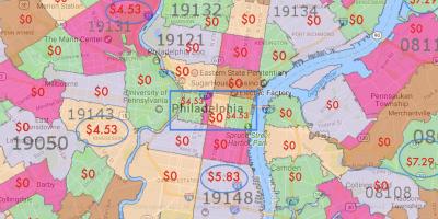 Philadelphia y alrededores mapa