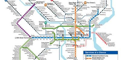 Mapa del metro de filadelfia
