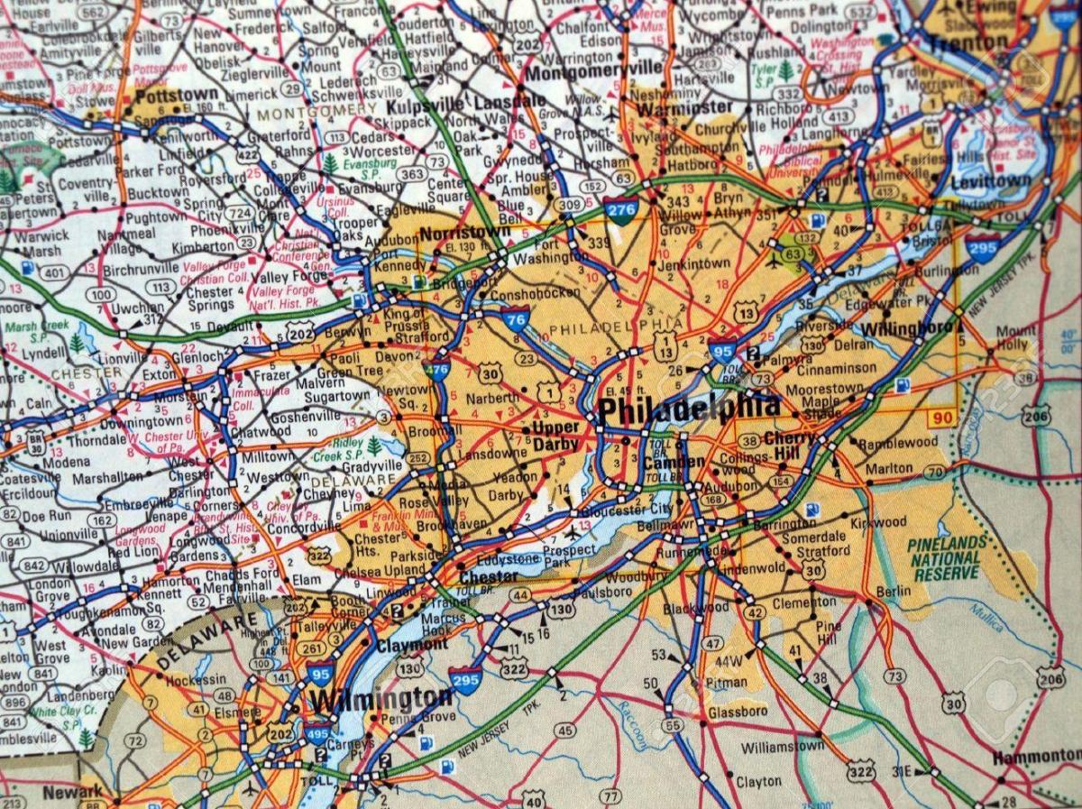 mapa de Filadelfia, pa