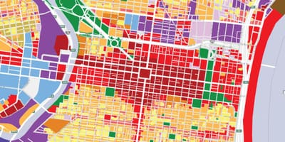 Filadelfia mapa de zonificación