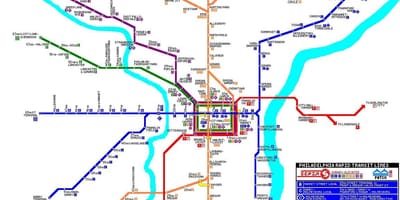 Filadelfia transporte público mapa
