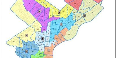 Mapa de distritos de Filadelfia