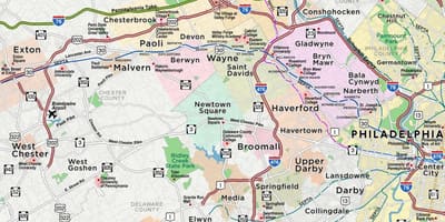 Mapa de la línea principal de Filadelfia