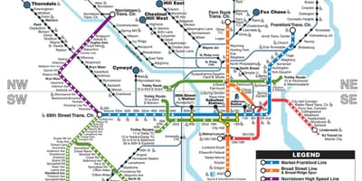 Mapa del Metro de Filadelfia
