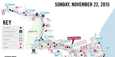 Philly maratón mapa