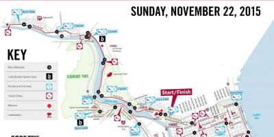Philly maratón mapa